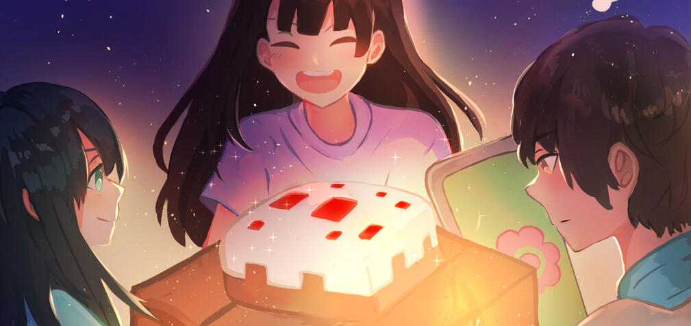 Blob's birthday in Minecraft